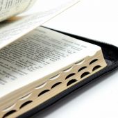 Библия каноническая 077 ZТI (черный кож. переплет, золотой обрез, краев. указ. молния)
